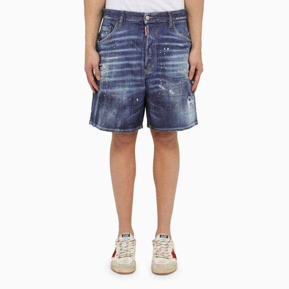 Dsquared² Bicolor Cotton Bermuda Shorts